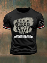 Herren Wir Machen Auch Hausbesuche Bedrucktes T-Shirt